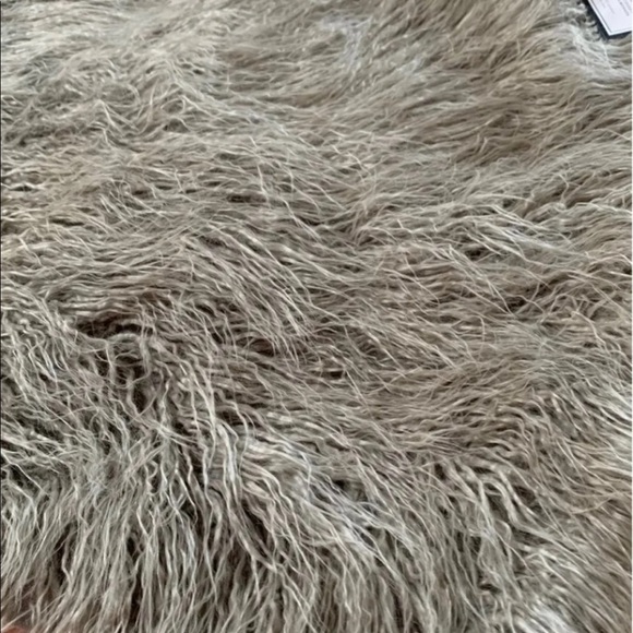 Pottery Barn Euro faux Mongolian fur Pillow case - Picture 4 of 7